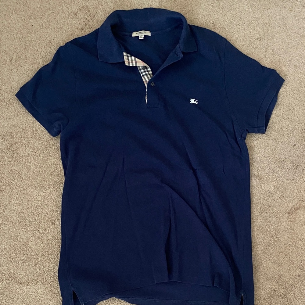 Burberry Navy Polo Shirt